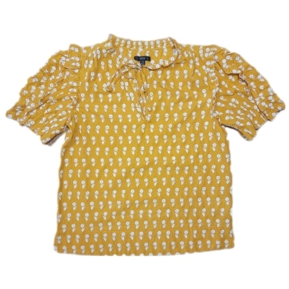 J. Crew Ruffled Embroidered Top - Picture 4 of 13